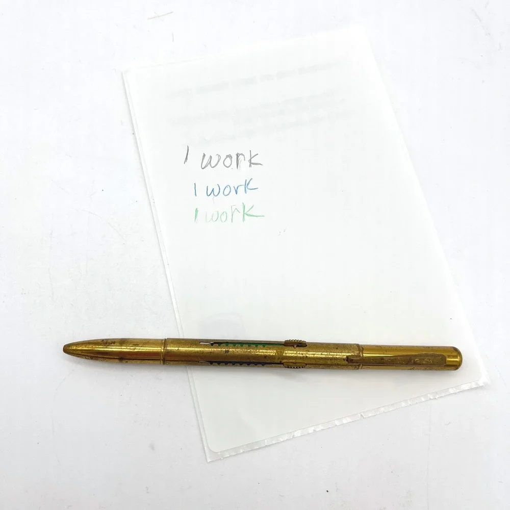 Vintage Four Kor Gold Filled‎ Slide 4 Color Pencil Working Novelty Collectible